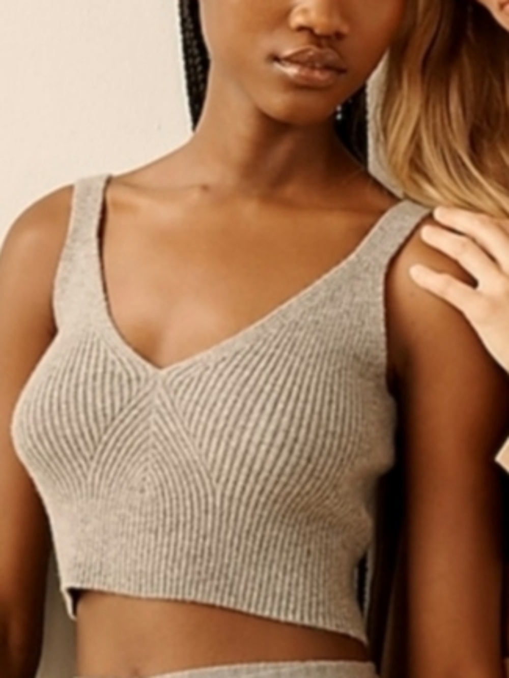 J Crew Cashmere Crop Top - Size S - Tan